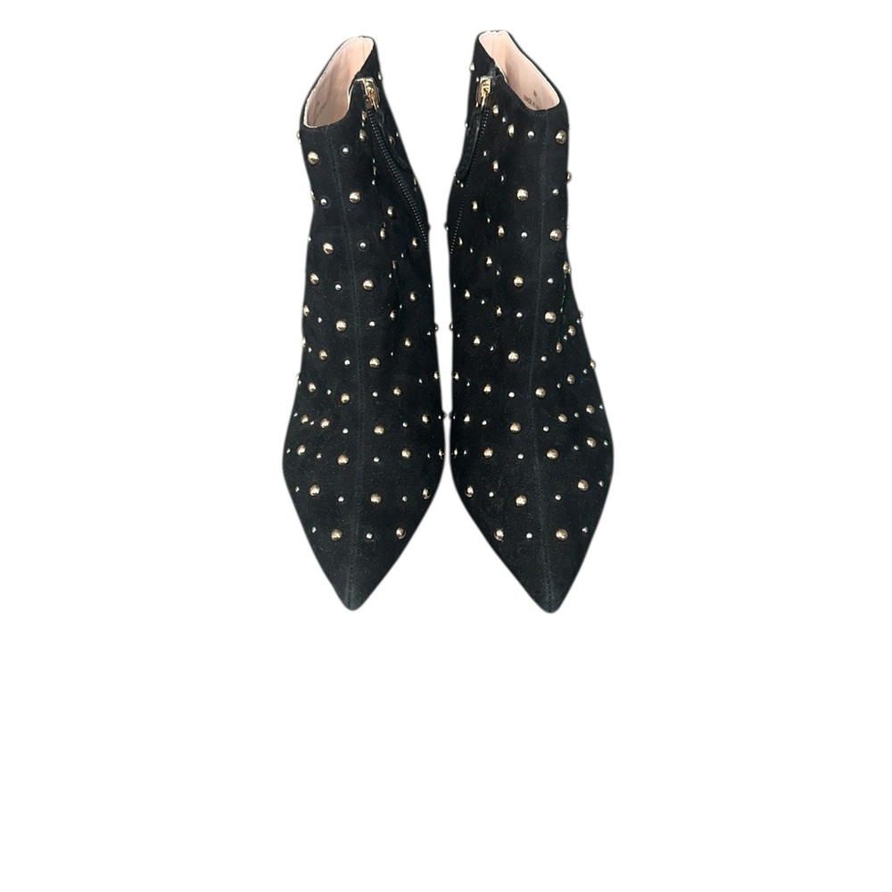 KATE SPADE SUEDE‎ Studded Black Ankle Boots WOMENS 8